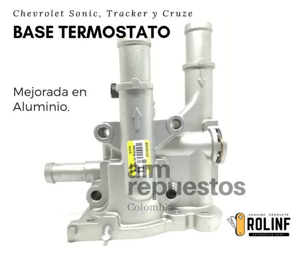 Base Carcasa Termostato Cruze Y Sonic Mejorado En Aluminio - Aim Repuestos Colombia