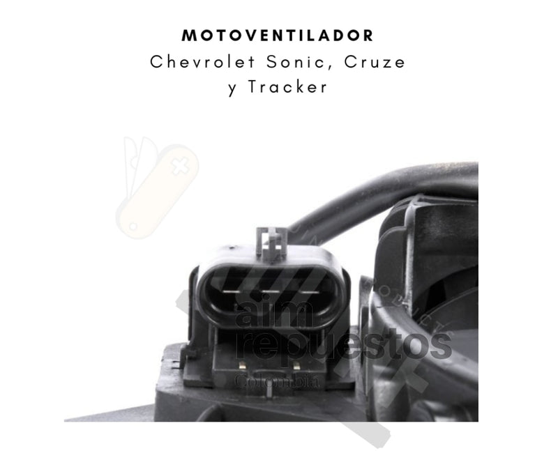 Motoventilador Chevrolet Sonic, Tracker, Cobalt - Aim Repuestos Colombia